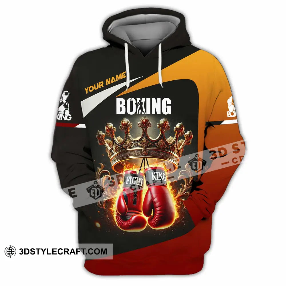 Unisex Shirt Custom Name Boxing Polo Long Sleeve Hoodie / S T-Shirt