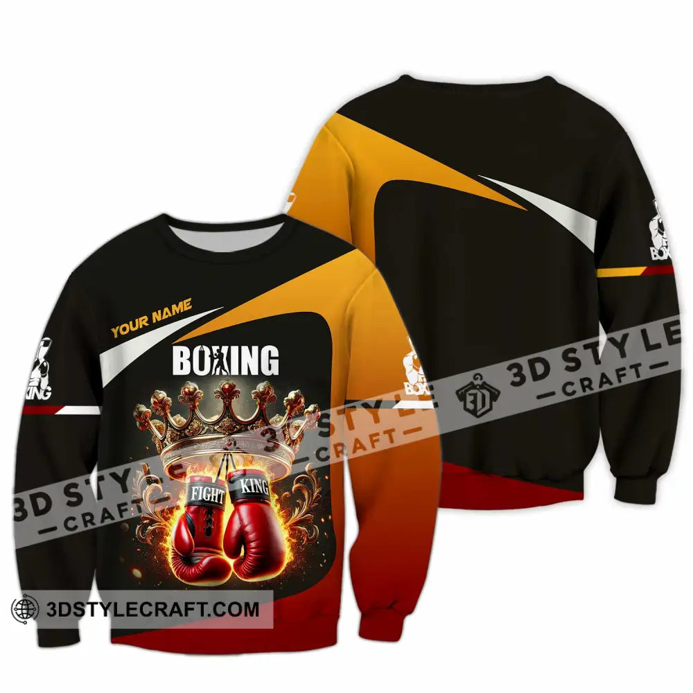Unisex Shirt Custom Name Boxing Polo Long Sleeve / S T-Shirt
