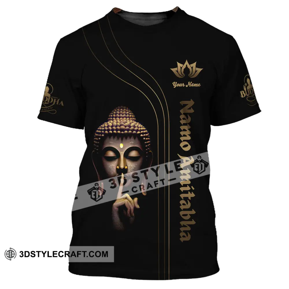 Unisex Shirt Custom Name Buddha Polo Long Sleeve Buddhist Gift T-Shirt / S T-Shirt