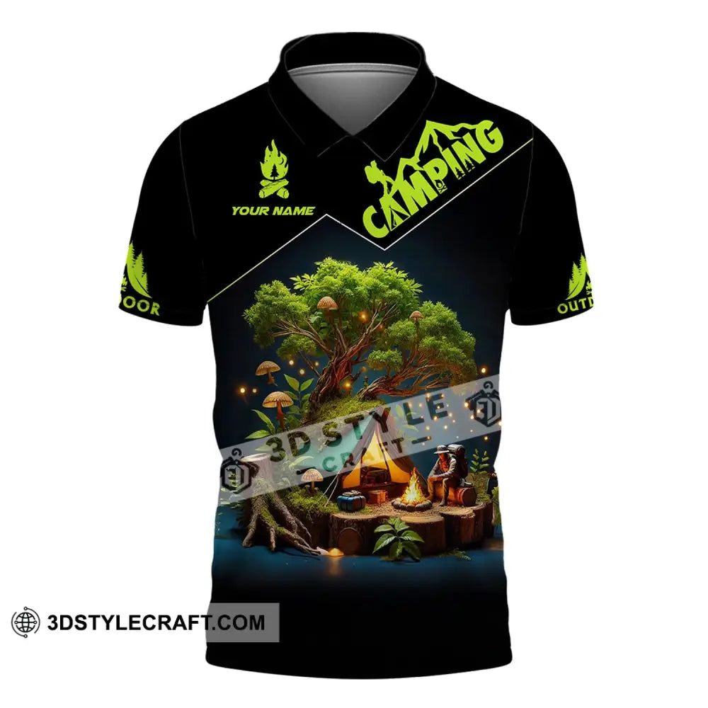 Unisex Shirt Custom Name Camping Gift For Lover Polo / S T-Shirt