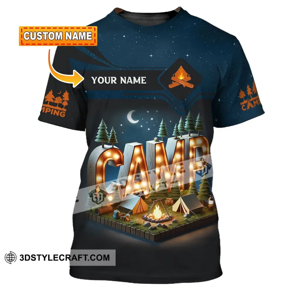 Unisex Shirt Custom Name Camping Gift For Lover T-Shirt