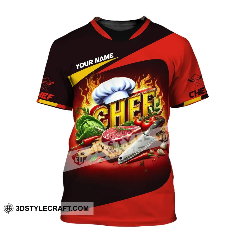 Unisex Shirt Custom Name Chef Cooking Lover T-Shirt / S T-Shirt