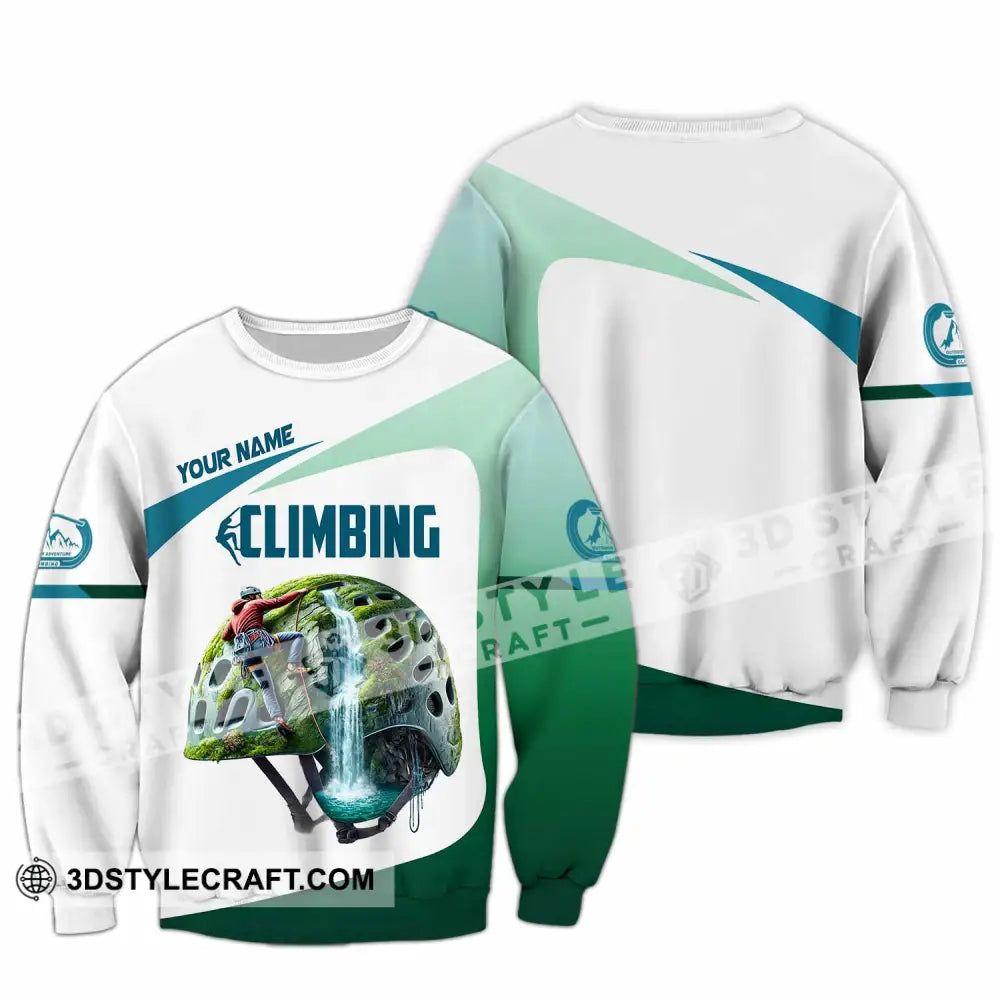 Unisex Shirt Custom Name Climbing Gift For Lover Long Sleeve / S T-Shirt