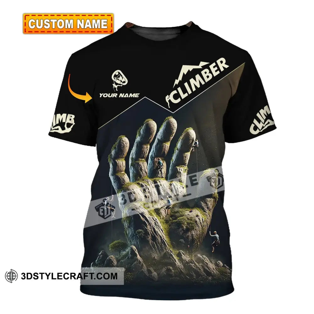 Unisex Shirt Custom Name Climbing Gift For Lover T-Shirt