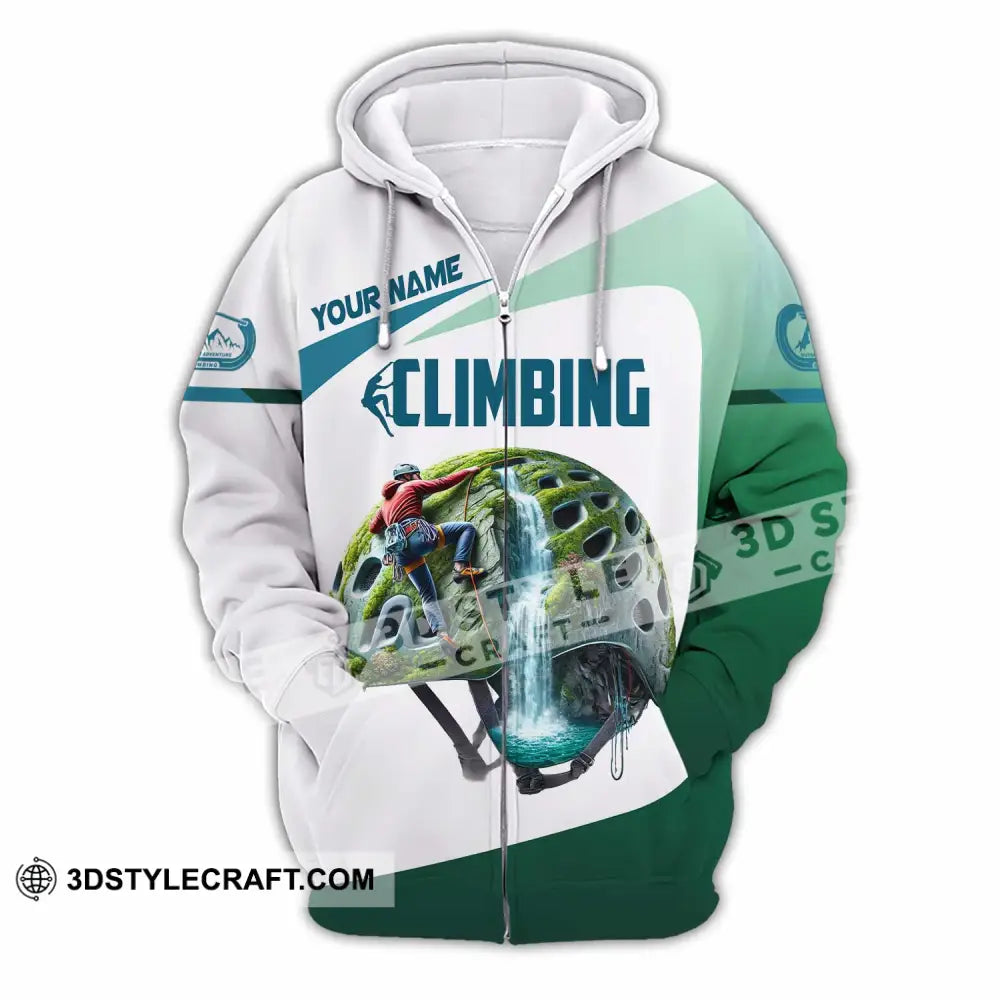 Unisex Shirt Custom Name Climbing Gift For Lover Zipper Hoodie / S T-Shirt