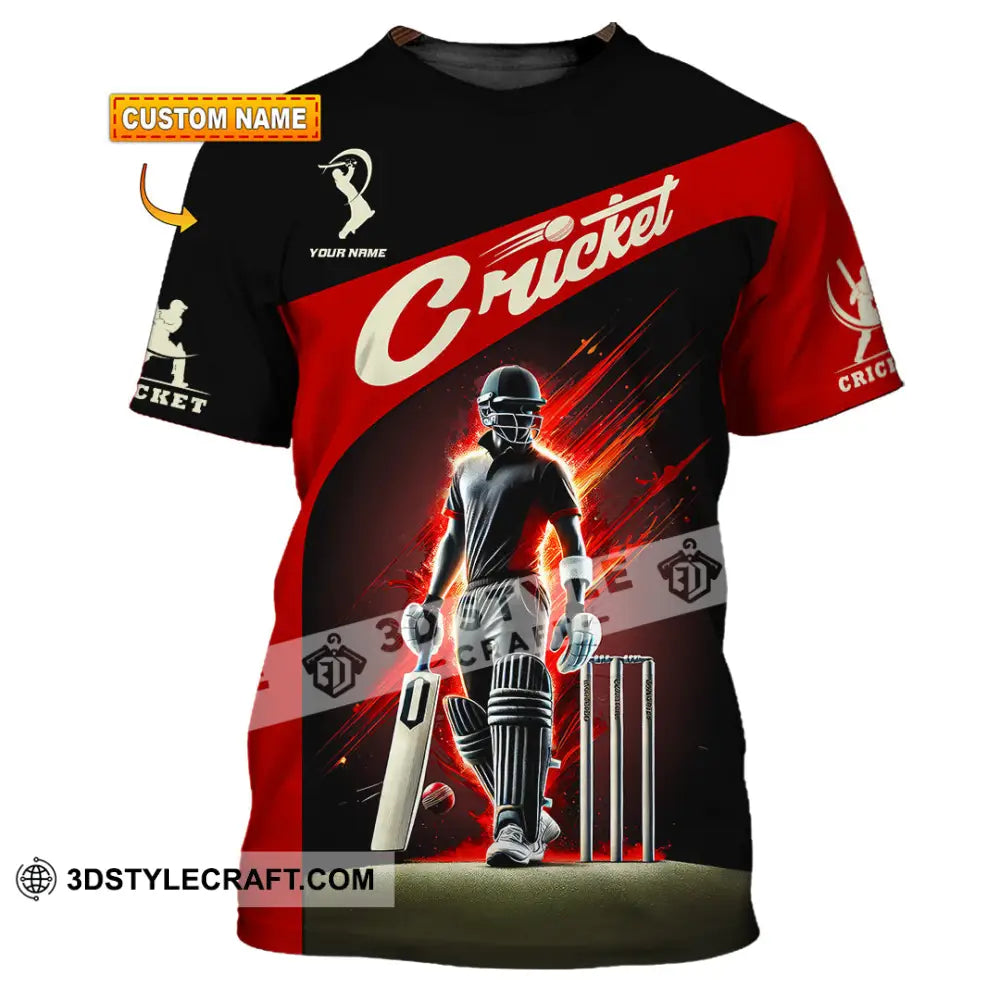 Unisex Shirt Custom Name Cricket Ball Lover Gift T-Shirt