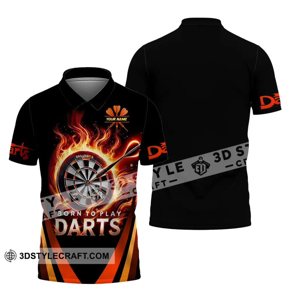 Unisex Shirt Custom Name Dart Love Hoodie Polo Long Sleeve Gift For Player / S T-Shirt