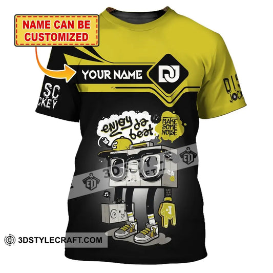 Unisex Shirt Custom Name Disc Jockey Enjoy The Beat Dj Hoodie Polo Long Sleeve T-Shirt