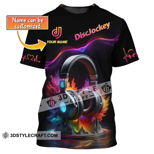 Unisex Shirt Custom Name Disc Jockey T-Shirt Music Lover Dj Gift For