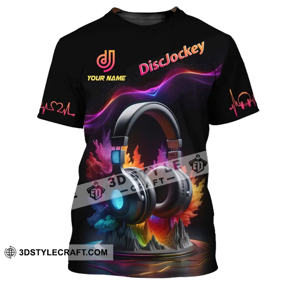 Unisex Shirt Custom Name Disc Jockey T-Shirt Music Lover Dj Gift For / S