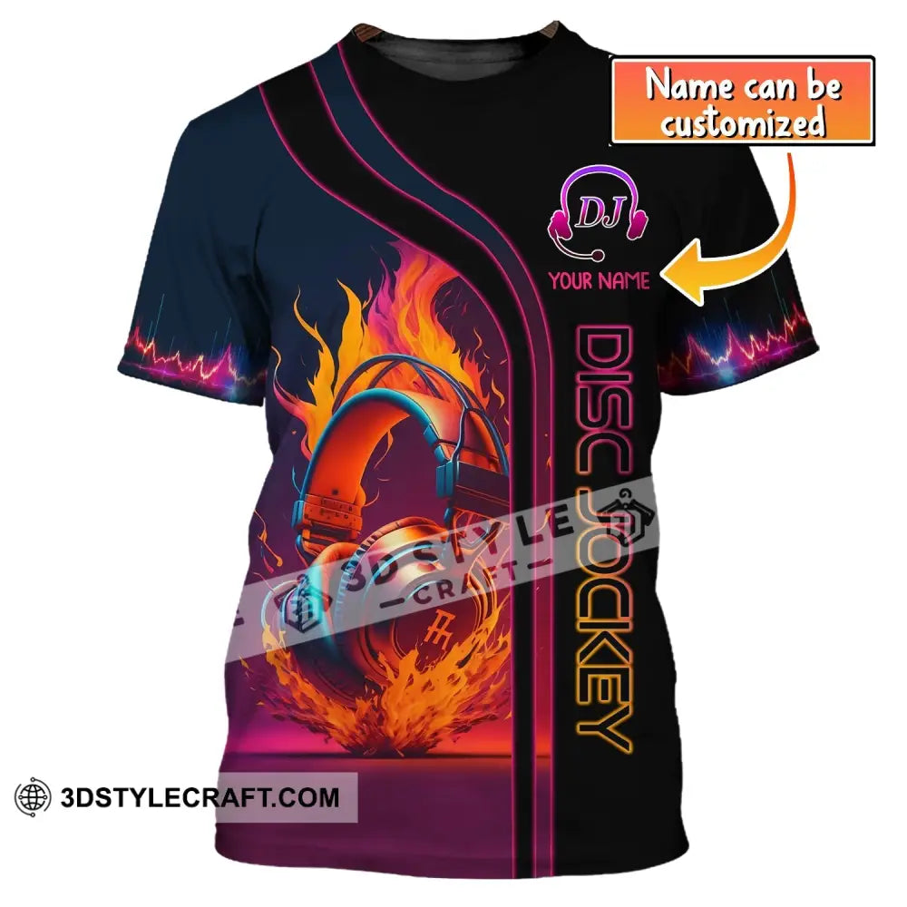 Unisex Shirt Custom Name Disc Jockey T-Shirt Music Lover Gift Dj Hoodie