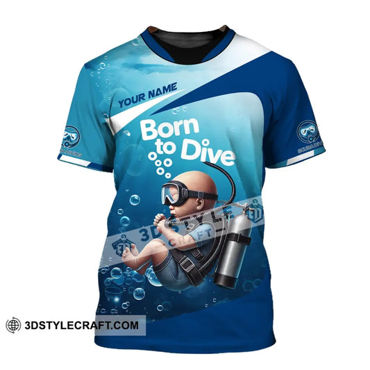 Unisex Shirt Custom Name Diving Love T-Shirt / S T-Shirt