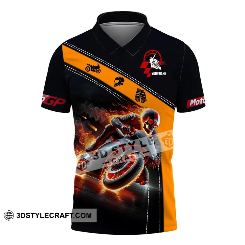 Unisex Shirt - Custom Name Fire Rider Polo / S T-Shirt