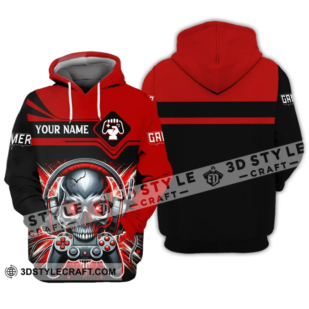 Unisex Shirt Custom Name Gamer Polo Gaming Club T-Shirt Hoodie / S