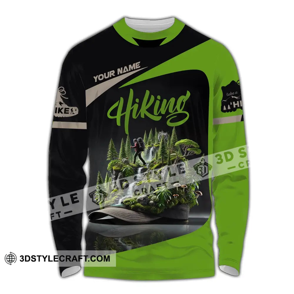 Unisex Shirt Custom Name Hiking Polo Long Sleeve / S T-Shirt