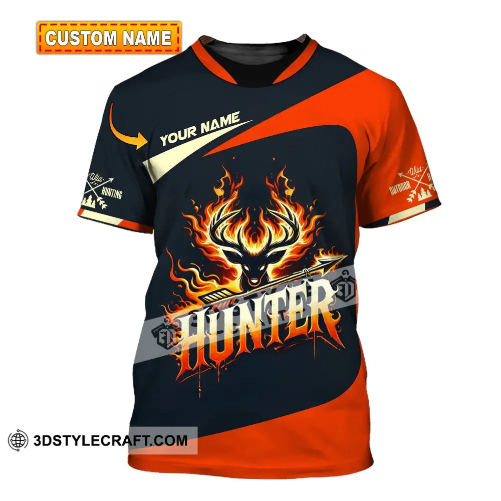 Unisex Shirt Custom Name Hunter Polo Long Sleeve T-Shirt