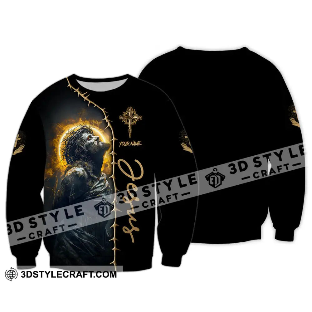 Unisex Shirt - Custom Name Hurt Jesus Long Sleeve / S T-Shirt