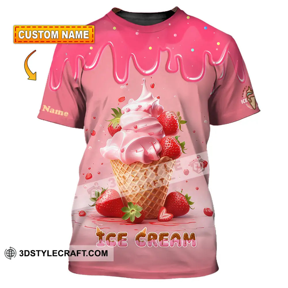 Unisex Shirt Custom Name Ice Cream Lover T-Shirt