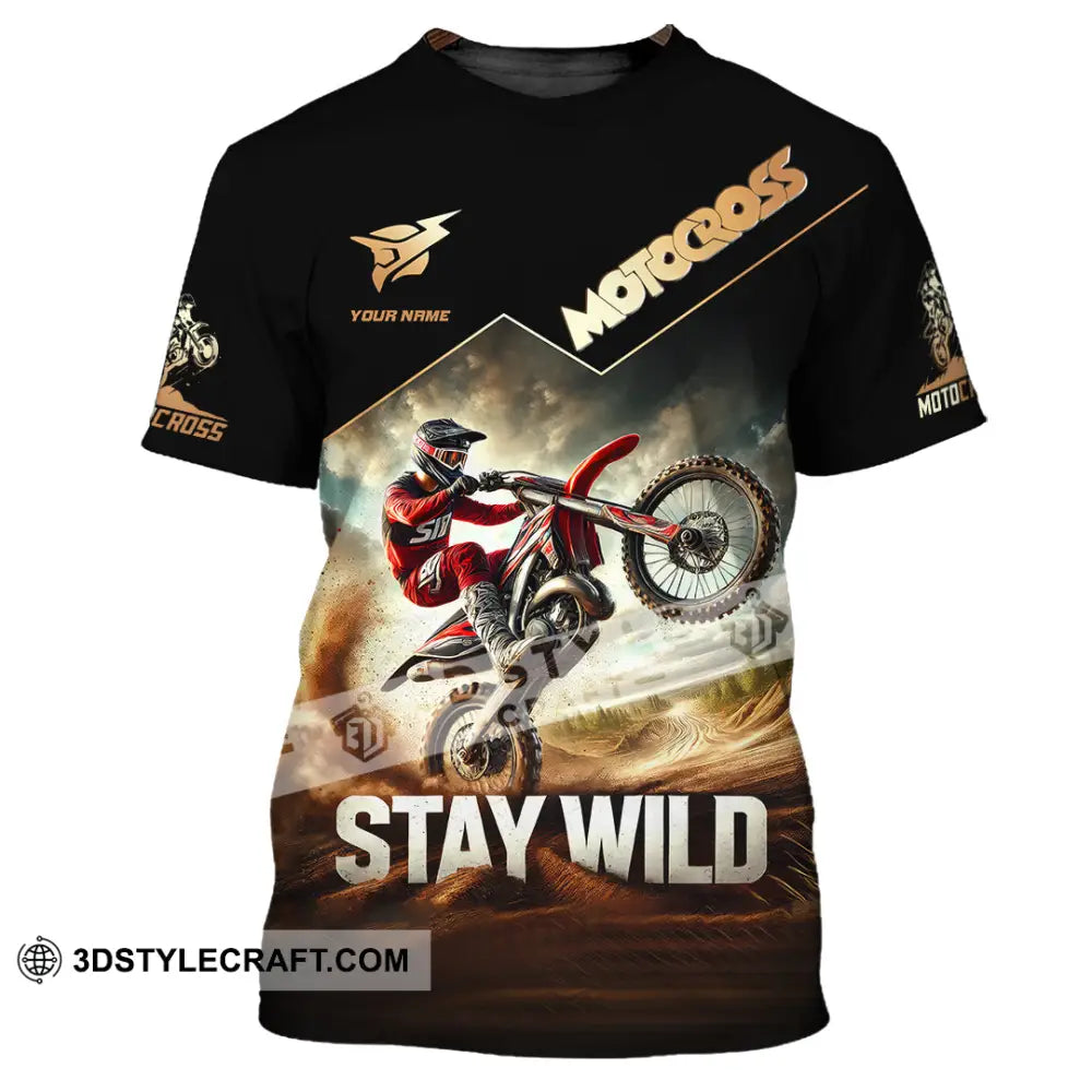 Unisex Shirt Custom Name Motocross Polo Long Sleeve T-Shirt / S T-Shirt
