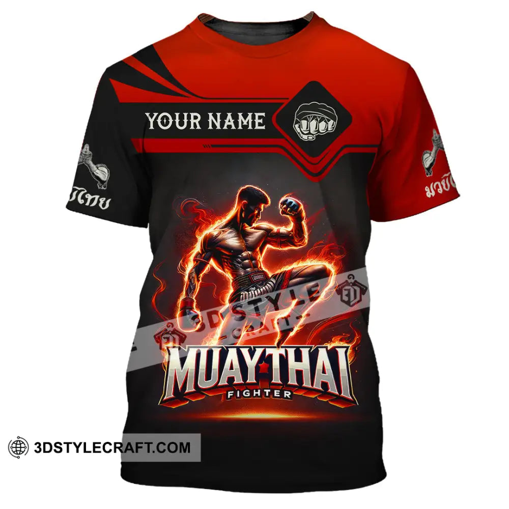 Unisex Shirt Custom Name Muay Thai Polo Long Sleeve Gift T-Shirt / S T-Shirt