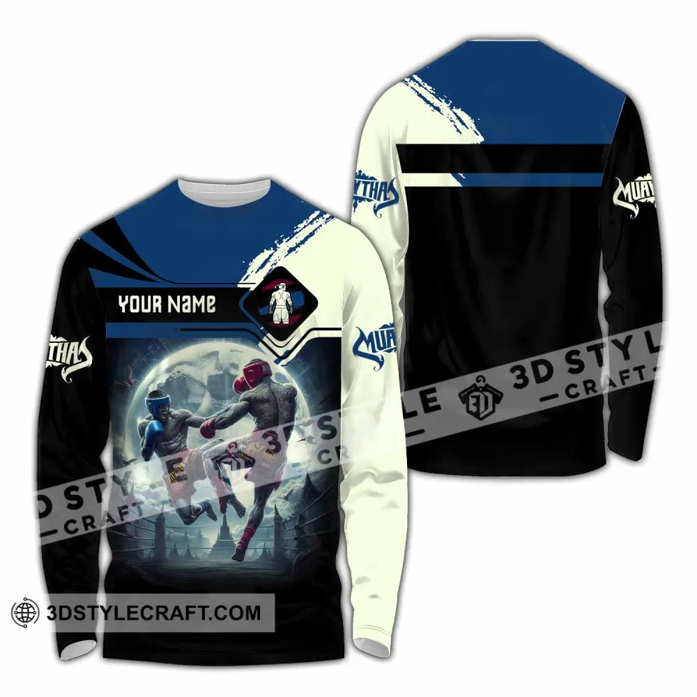 Unisex Shirt Custom Name Muay Thai Polo Long Sleeve / S T-Shirt
