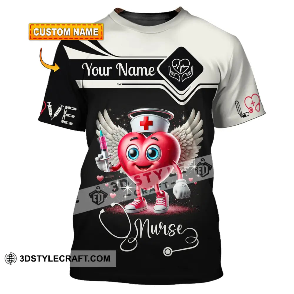 Unisex Shirt Custom Name Nurse Polo Long Sleeve T-Shirt