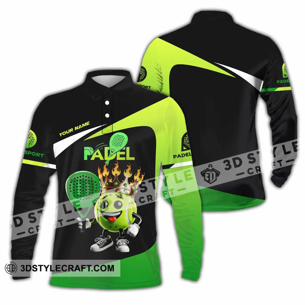 Unisex Shirt Custom Name Padel Polo Long Sleeve / S T-Shirt