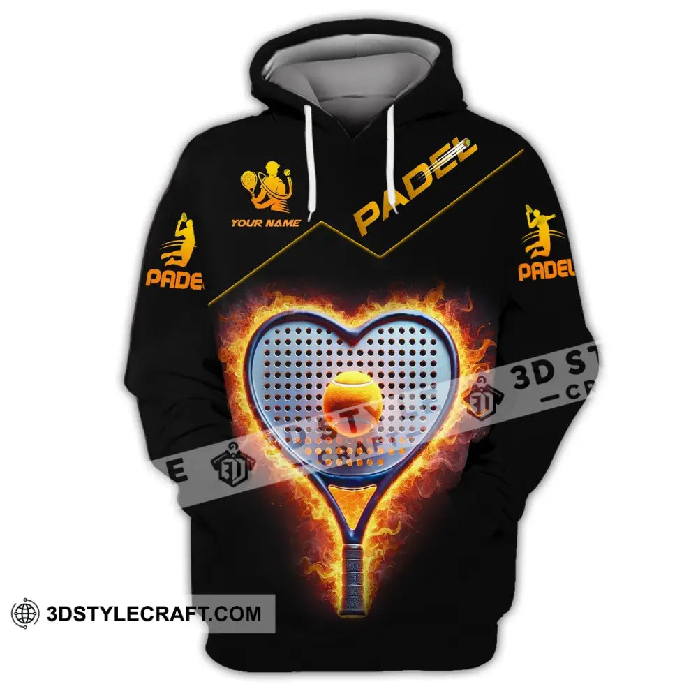 Unisex Shirt - Custom Name Padel Tennis Hoodie / S T-Shirt