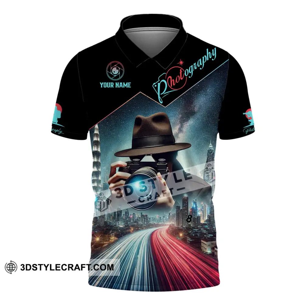 Unisex Shirt - Custom Name Photography Polo / S T-Shirt