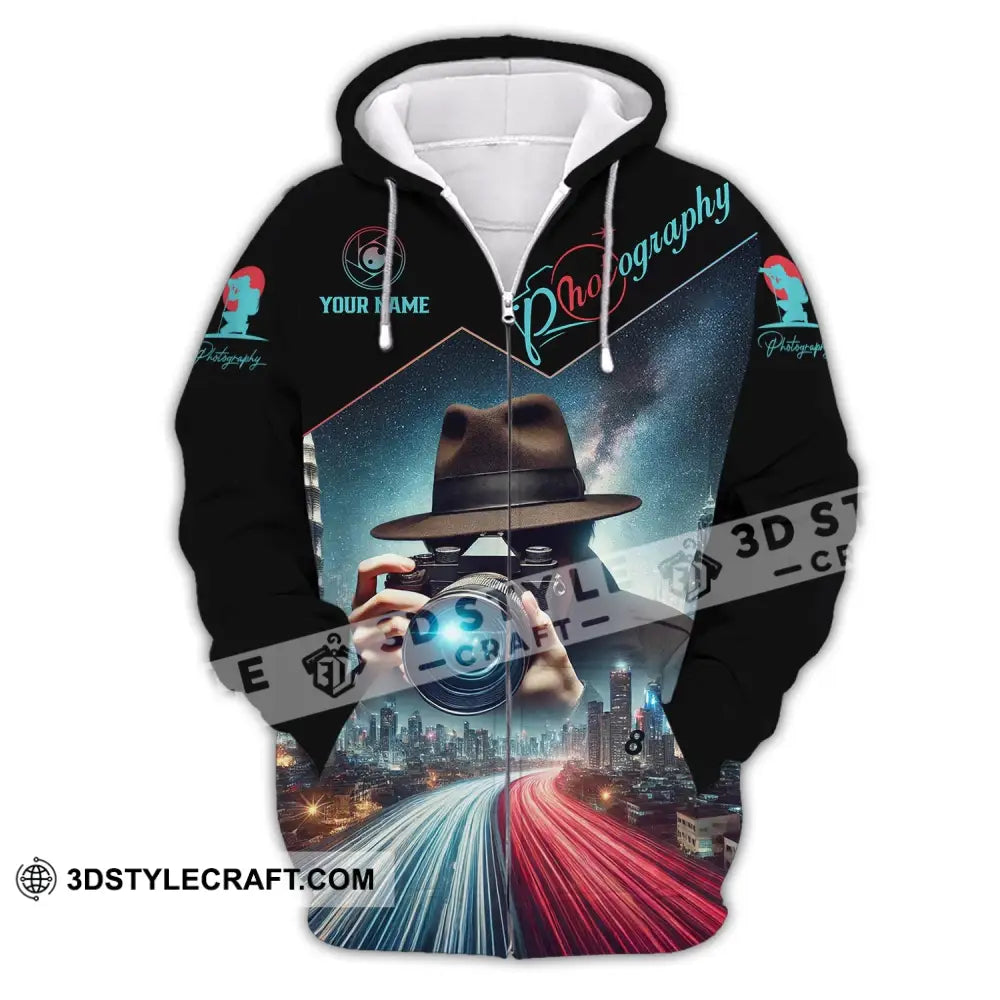 Unisex Shirt - Custom Name Photography Zipper Hoodie / S T-Shirt