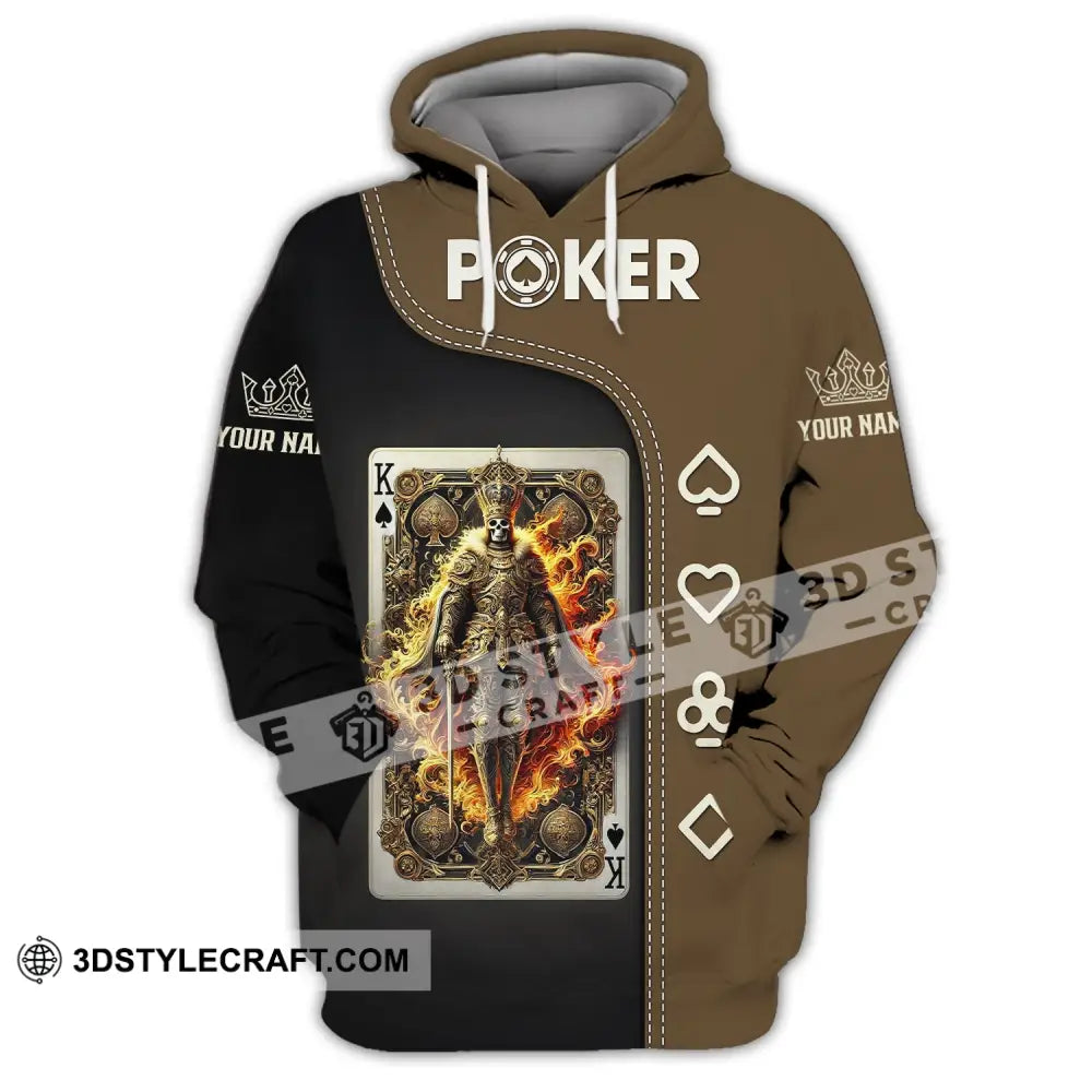 Unisex Shirt Custom Name Poker Gift For Lover Hoodie / S T-Shirt