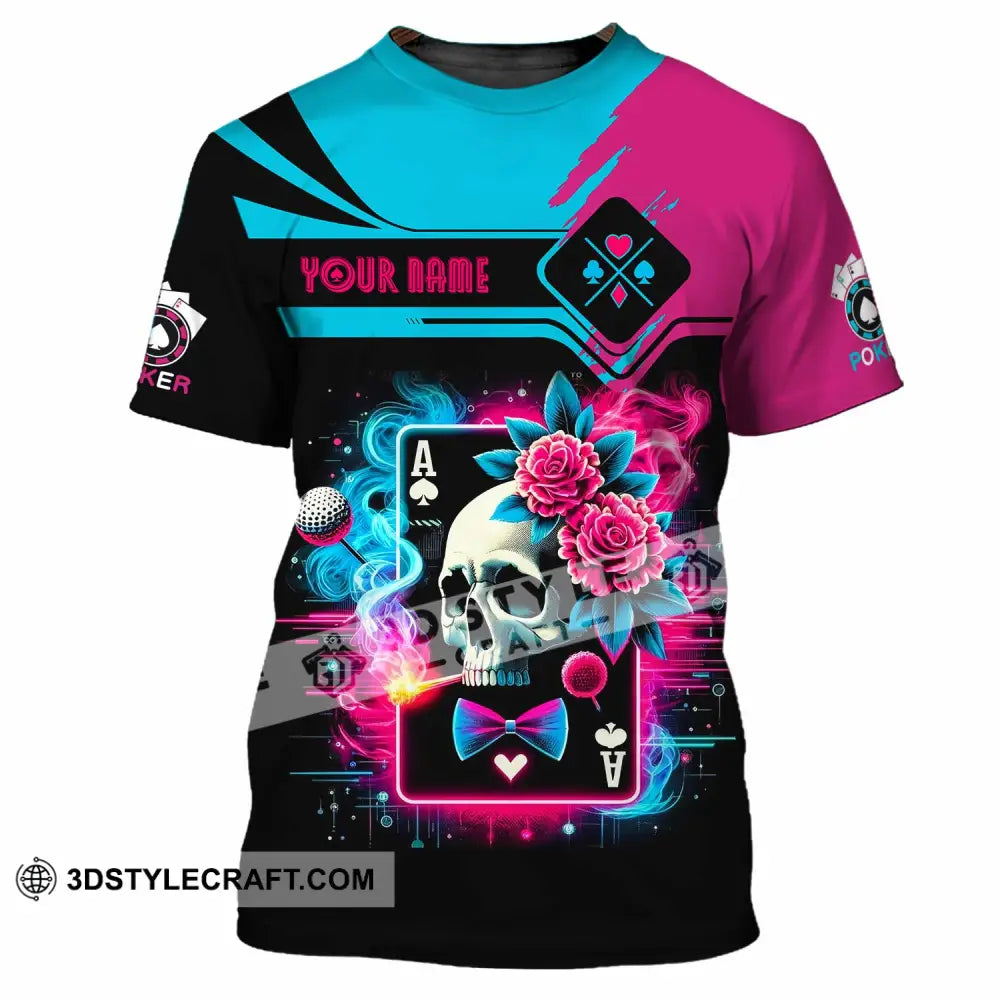 Unisex Shirt Custom Name Poker Hoodie Polo Long Sleeve T-Shirt / S T-Shirt