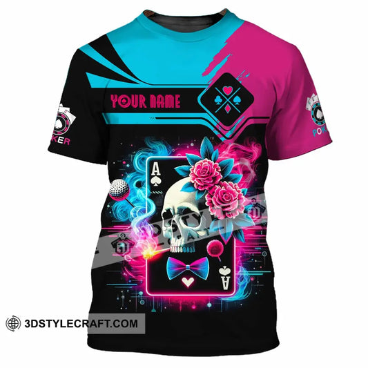 Unisex Shirt Custom Name Poker Hoodie Polo Long Sleeve T-Shirt / S T-Shirt