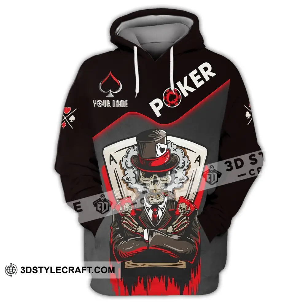 Unisex Shirt Custom Name Poker T-Shirt Hoodie Casino Gift / S