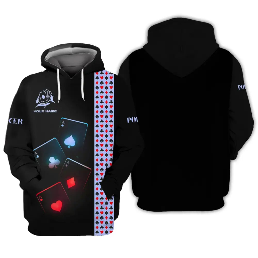 Unisex Shirt Custom Name Poker T-Shirt Polo Casino Hoodie / S