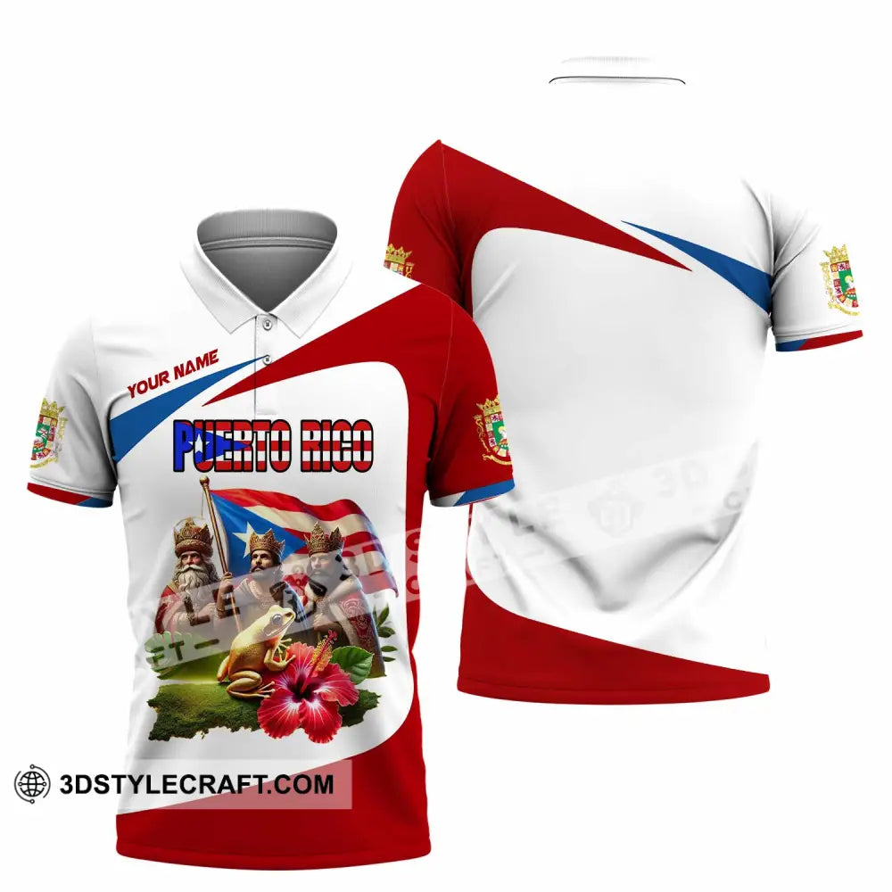 Unisex Shirt Custom Name Puerto Rico Lover Gift Polo / S T-Shirt
