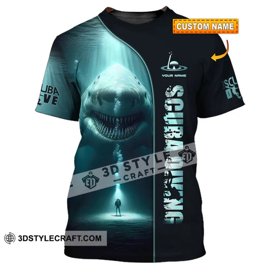 Unisex Shirt Custom Name Scuba Diving Gift T-Shirt