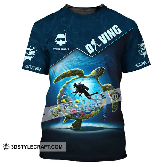 Unisex Shirt Custom Name Scuba Diving Gift T-Shirt / S T-Shirt