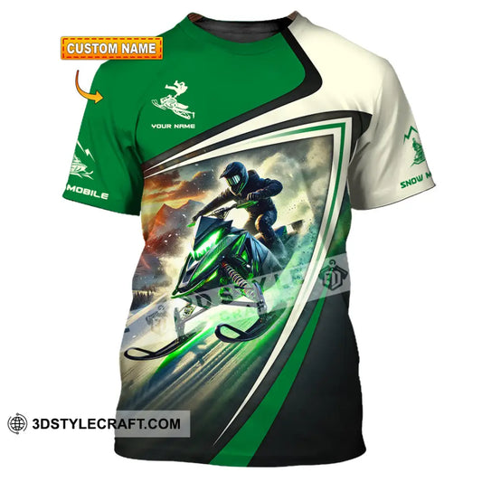 Unisex Shirt Custom Name Snow Mobile Gift T-Shirt