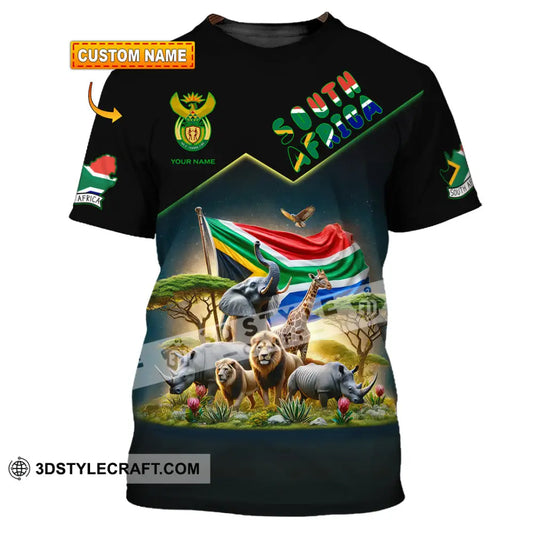 Unisex Shirt Custom Name South Africa Lover Gift T-Shirt