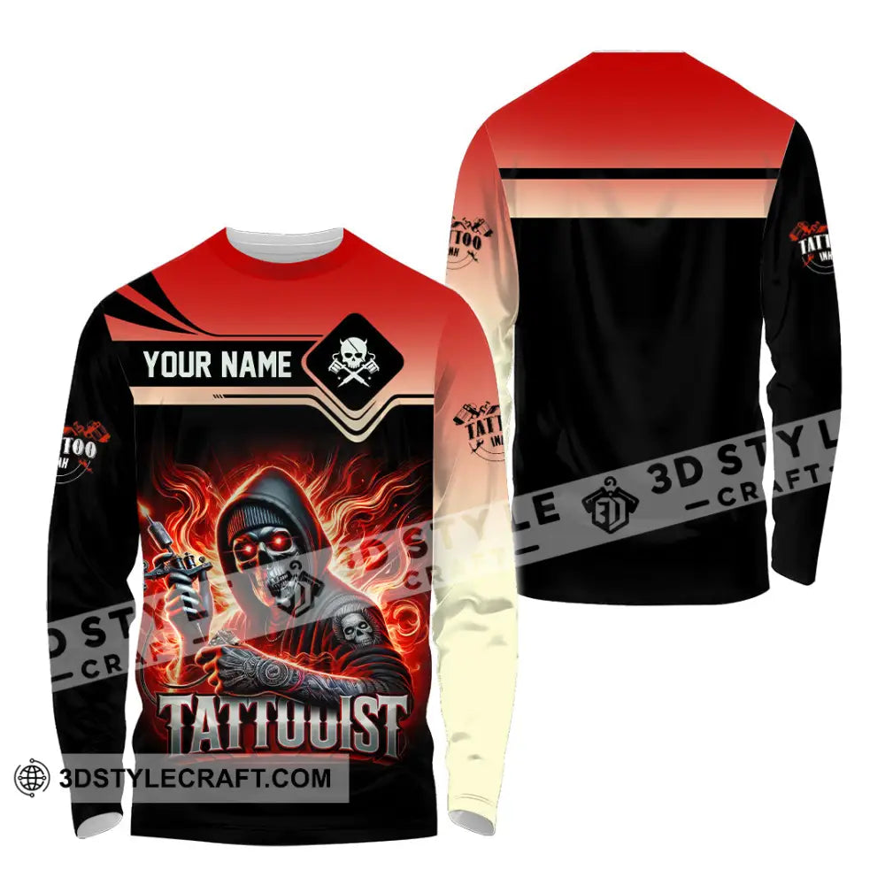 Unisex Shirt Custom Name Tattooist Christmas Gift Long Sleeve / S T-Shirt