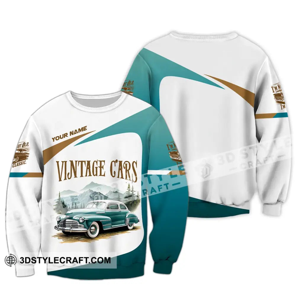 Unisex Shirt Custom Name Vintage Car Polo Long Sleeve Gift For Lover / S T-Shirt