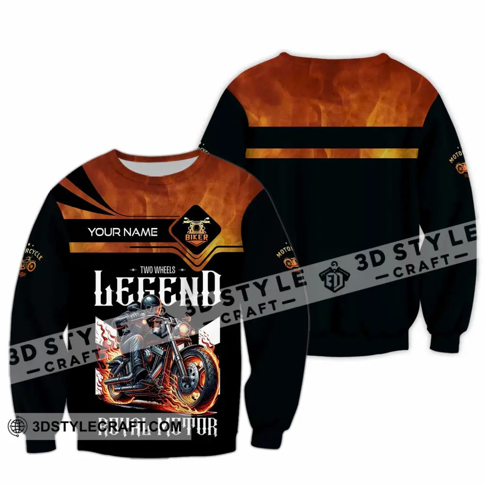 Unisex Shirt Custom Name Vintage Motorbike Love T-Shirt Long Sleeve / S T-Shirt