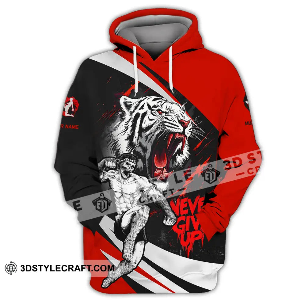 Unisex Shirt - Custom Never Give Up Muay Thai Shirt Hoodie / S T-shirt