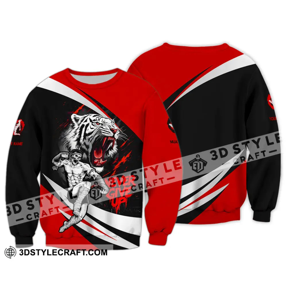 Unisex Shirt - Custom Never Give Up Muay Thai Shirt Long Sleeve / S T-shirt