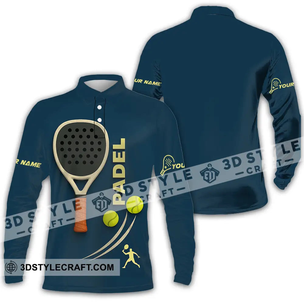 Unisex Shirt - Custom Padel Shirt Long Sleeve Polo / S T-shirt
