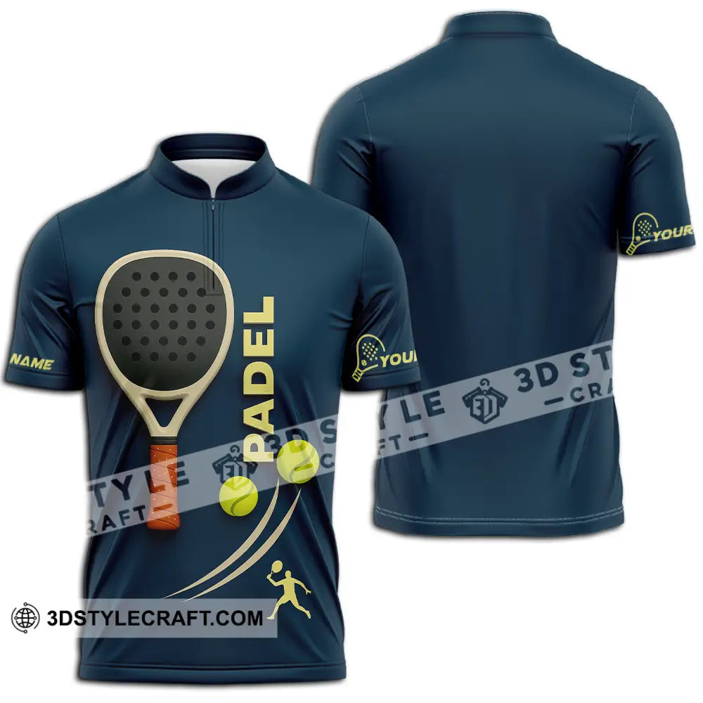 Unisex Shirt - Custom Padel Shirt Zipper Polo Shirt / S T-shirt