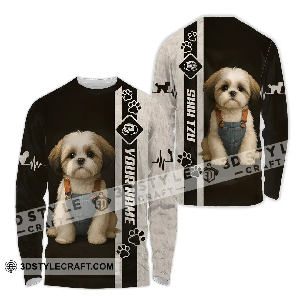 Unisex Shirt - Custom Pet Lover Shih Tzu Shirt Long Sleeve Shirt / S T-shirt