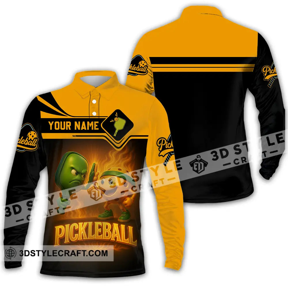 Unisex Shirt - Custom Pickleball Shirt Long Sleeve Polo / S T-shirt