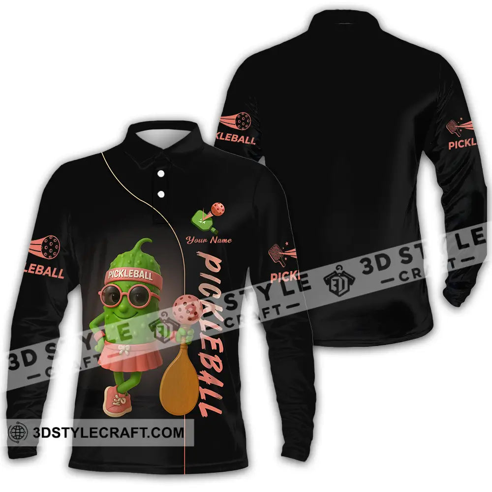 Unisex Shirt - Custom Pickleball Shirt Long Sleeve Polo / S T-shirt
